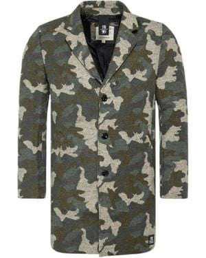 Tom Tailor Trench Over Coat Wool Winter Long Jacket Formal Office Outwear - Green