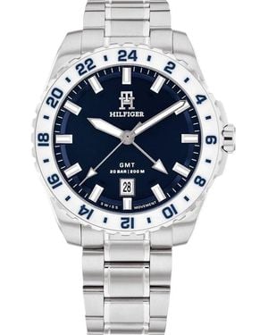 Tommy Hilfiger Th85 Gmt Watch 1792132 Stainless Steel - Blue