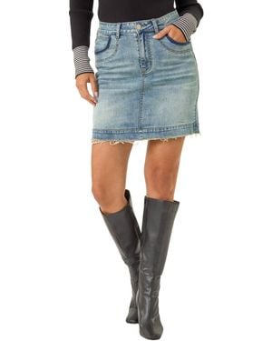 D.u.s.k Denim Pocket Mini Stretch Skirt - Blue