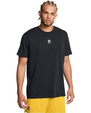 Under Armour Logo Heavyweight T Shirt - Black