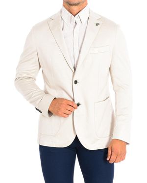 La Martina Long-Sleeved Blazer With Regular Fit Pmja01-Js238 - Natural