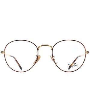 Ray-Ban Round Havana On Rx3582V David Metal - Brown
