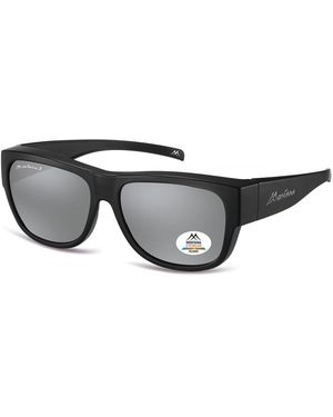 Montana Square Fit Over Matte Revo Mirror Polarized Fo10 - Black