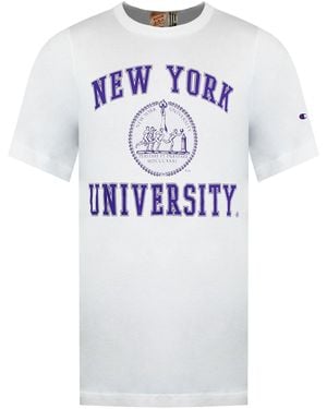 Champion New York University T-Shirt Cotton - Blue