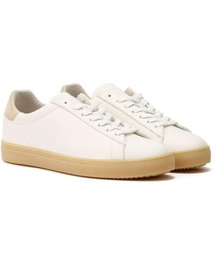 CLAE Bradley Leather /Natural Gum Trainers - White
