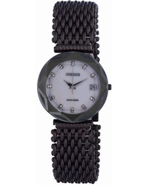 JOWISSA Crystal 3 'Smother Of Pearl Watch - Black