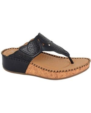 Cipriata Corina Toe-Post Sandals - Blue