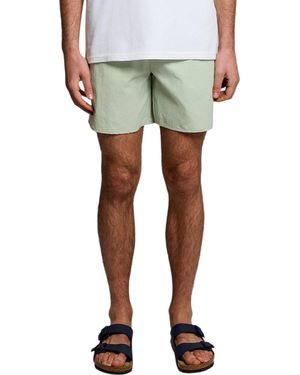 Lyle & Scott And Swim Shorts Rubberised Logo Casual Vintage Half Trousers - Green