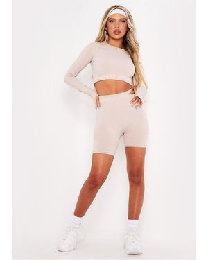 Missy Empire Missy Empire Sport Seamless Cycle Gym Shorts - Orange