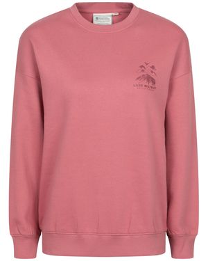 Mountain Warehouse Ladies Lake District Graphic Sweatshirt (Light) - Pink