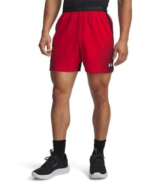 Under Armour Gradient Print Bermuda Shorts With Elasticated Waistband - Red