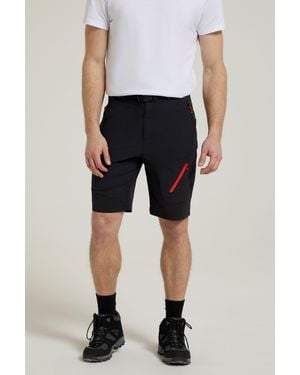 Mountain Warehouse Trekking Shorts Water Resistant Uv Protection Casual Bottoms Polyamide - Black