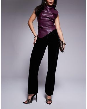 ASOS Flocked Low Rise Slim Jean - Purple