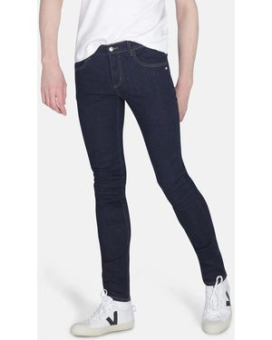 Monkee Genes Dark Organic Cotton Skinny Fit Mid-Rise Denim Jeans - Blue