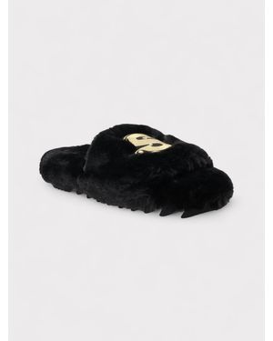 Sacai Wmns Fuax Fur Comfort Slippers - Black