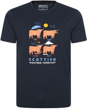 Mountain Warehouse Scottish Weather Forecast Graphic T-Shirt - Blue