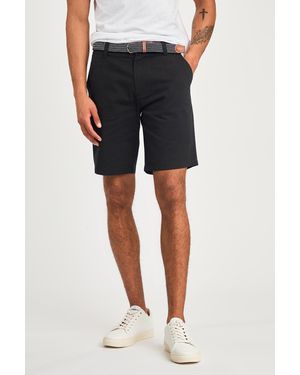 Kensington Eastside Cotton Twill Short With Belt - Black