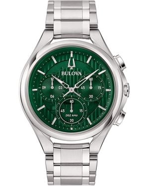 Bulova Curv Watch 96A297 Stainless Steel - Green