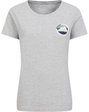 Mountain Warehouse Ladies Lake District Tree Ring Organic T-Shirt () - Grey