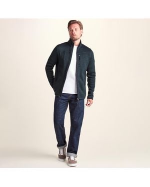 TOG24 Cresswell Knitlook Fleece Jacket Dark Marl - Blue