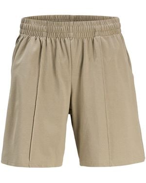 Jack & Jones And Sweat Shorts With Elasticated Waistband - Natural