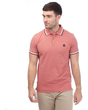 Timberland Millers River Tipped Pique Polo - Red