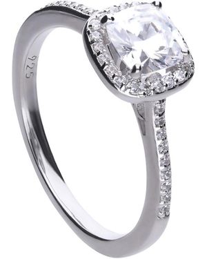 Diamonfire R3626-16-5 Ladies Classic Ring Sterling - White