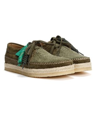 Riviera Pompeii X Clarks Originals Weaver Suede Cactus Shoes - Green