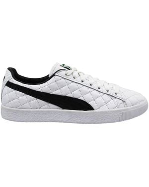 PUMA Clyde Dressed Part Deux Fm Leather Lace Up Trainers 363636 01 - White