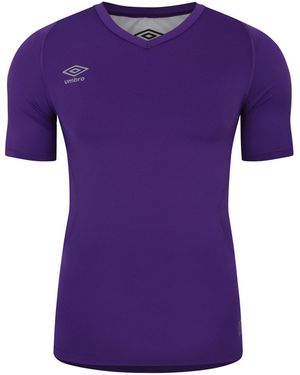 Umbro Adult Elite V Neck Base Layer Top (Bright) - Purple