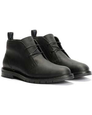 TOWER London Armour Chukka Lace Up Leather Boots - Black