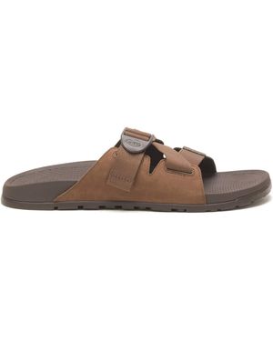 Chaco Lowdown Flatform Open Toe Slides - Brown