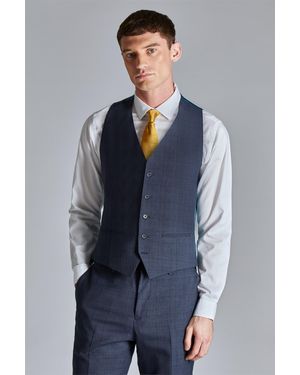 Ted Baker V-Neck Slim Fit Suit Waistcoat - Blue