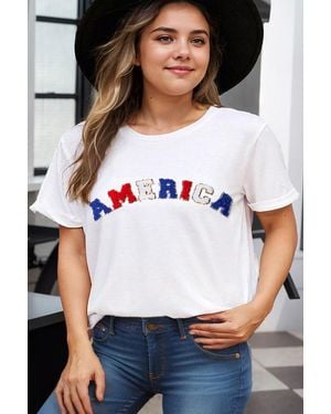 Azura Exchange Patriotic Graphic Tee - White