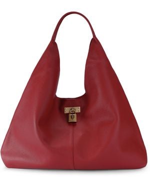 Kurt Geiger Leather Brixton Slouch Hobo Bag - Red