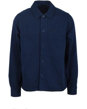 Fred Perry Twill Overshirt Tennis Cotton - Blue