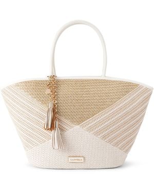 Carvela Kurt Geiger Elena Stripe Basket Bag - Natural
