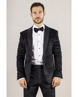 TruClothing 3 Piece Velvet Wedding Tuxedo Formal Suit - Grey
