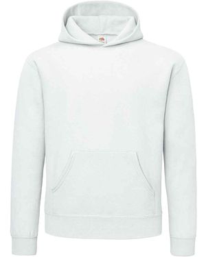 Fruit Of The Loom Supercotton Plain Hooded Sweatshirt - White