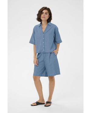 Kaffe Short Kajade Short Loose Fit - Blauw