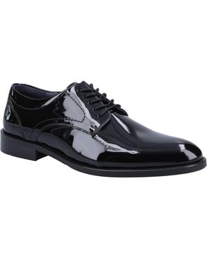 Hush Puppies Damien Lace Up Patent Leather Lace-Up Shoes - Black