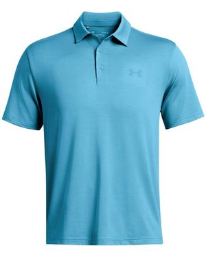 Under Armour Stripe Short Sleeve Performance Polo Shirt - Blue