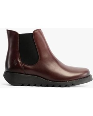 Fly London Salv195Fly Boots Wine - Brown