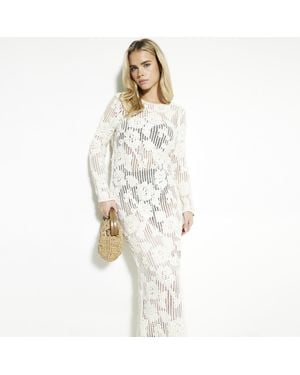 River Island Maxi Dress Petite Floral Lace Beach - White