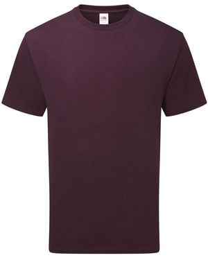 Fruit Of The Loom Adult Pure Cotton T-Shirt (Dark Plum) - Purple