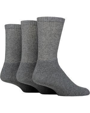 SOCKSHOP TORE 3 Pack Plain Crew Sport Socks - Grey