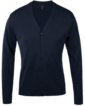 Sol's Golden V Neck Cardigan - Blue