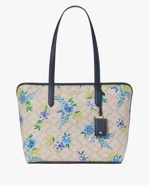 Kate Spade Spade Flower Floral Large Tote - Blue
