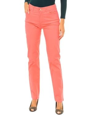 Armani Long Stretch Fabric Trousers 3Y5J18-5Nzxz - Red
