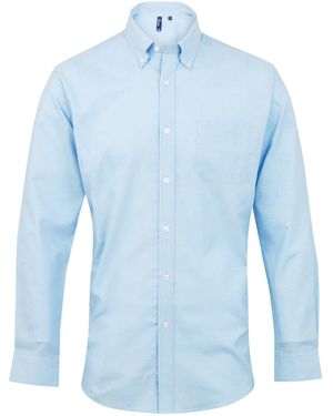 PREMIER Signature Oxford Long Sleeve Work Shirt (Light) - Blue